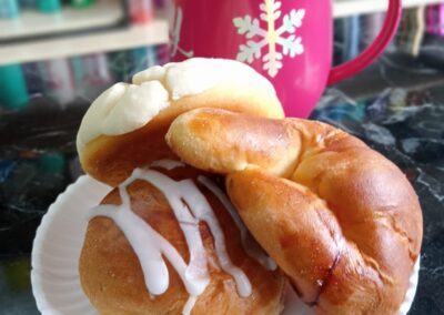 Cafe La Promesa - Bread and Cappucino